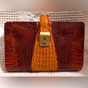 Vintage 🐊 Crock Skin Large Wallet with Pullout Wrist Band